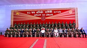 অনুষ্ঠানে বক্তব্য রাখছেন প্রধানমন্ত্রী তারেক রহমান/ছবি: পিএমও