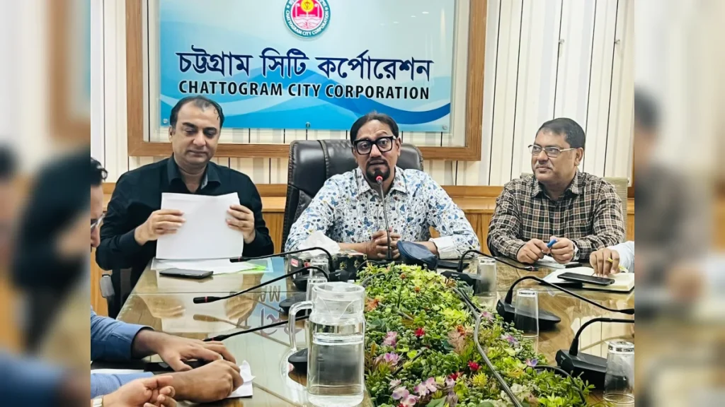 সৌন্দর্যবর্ধন ও সবুজায়ন বিষয়ক সমন্বয় সভায় বক্তব্য রাখেন প্রশাসক ডা. শাহাদাত হোসেন।